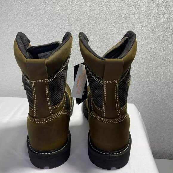 NEW ROYER 8" FLX Brown Composite Safety Toe Mens Size 9 Lace Up Leather Boot - Picture 4 of 6